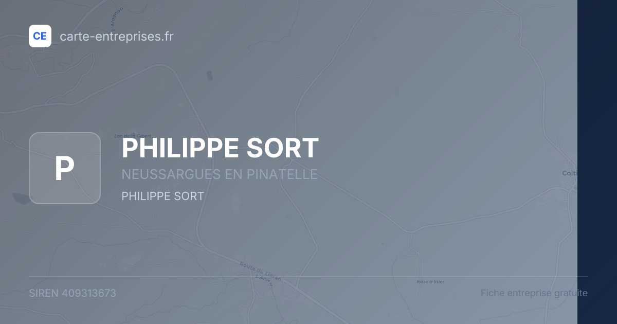 PHILIPPE SORT — 409313673 — fiche entreprise