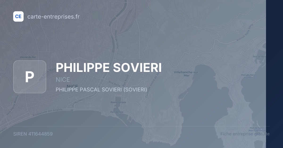 PHILIPPE SOVIERI — 411644859 — fiche entreprise