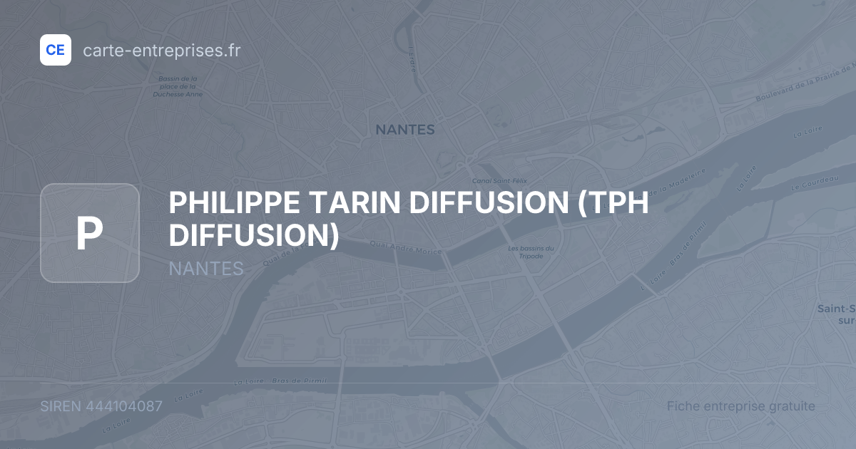 PHILIPPE TARIN DIFFUSION (TPH DIFFUSION) — 444104087 — fiche entreprise