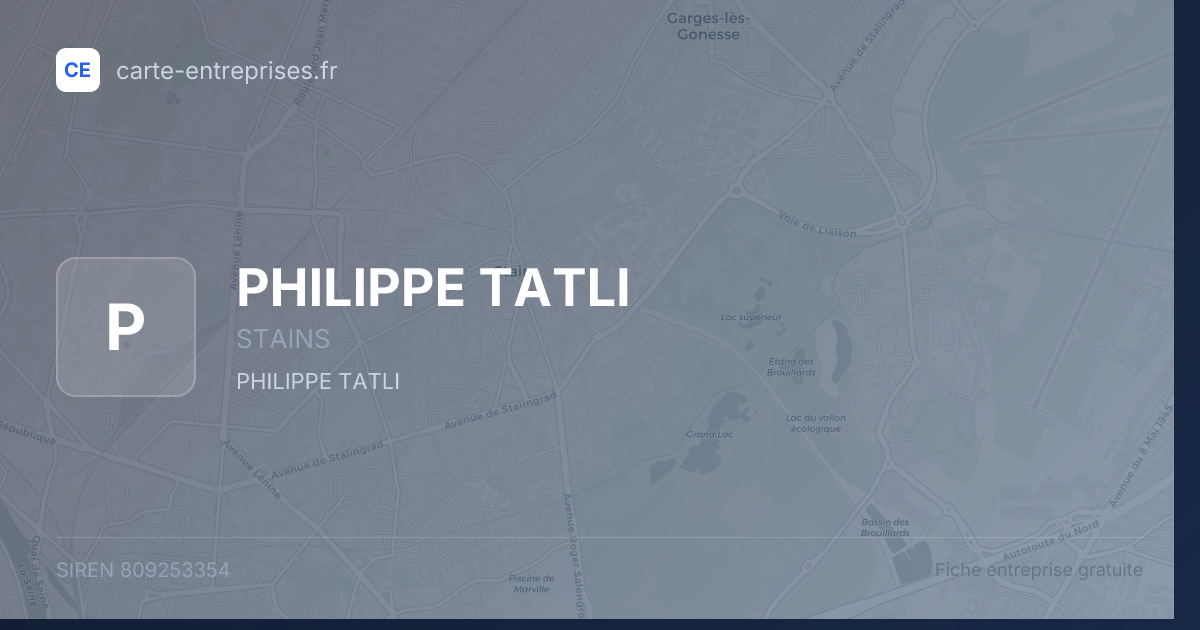 PHILIPPE TATLI — 809253354 — fiche entreprise