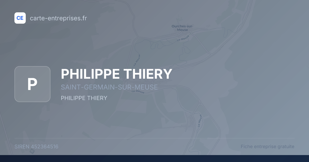 PHILIPPE THIERY — 452364516 — fiche entreprise