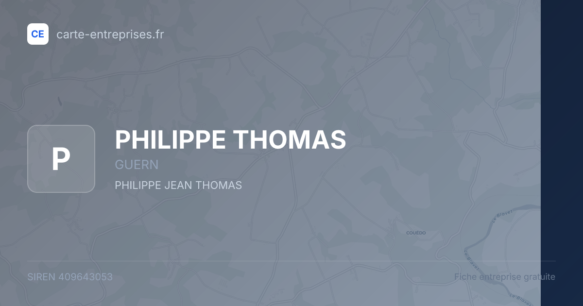 PHILIPPE THOMAS — 409643053 — fiche entreprise