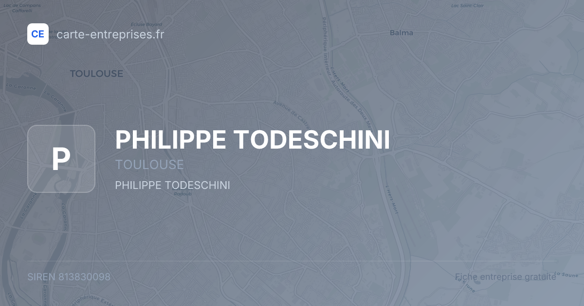 PHILIPPE TODESCHINI — 813830098 — fiche entreprise