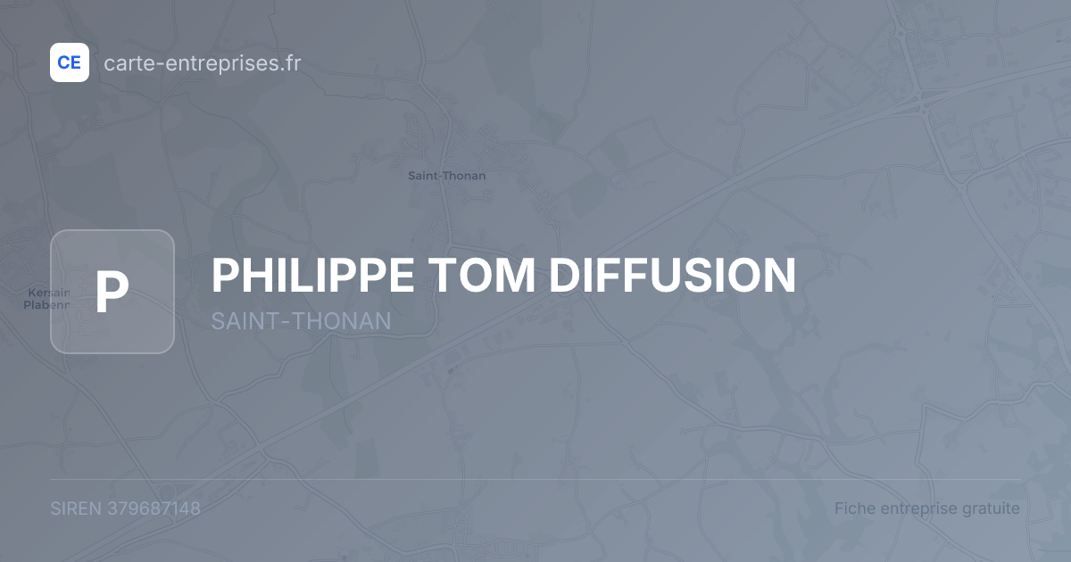 PHILIPPE TOM DIFFUSION — 379687148 — fiche entreprise