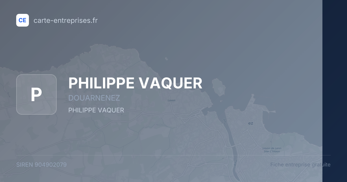 PHILIPPE VAQUER — 904902079 — fiche entreprise