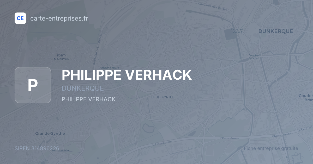 PHILIPPE VERHACK — 314896226 — fiche entreprise