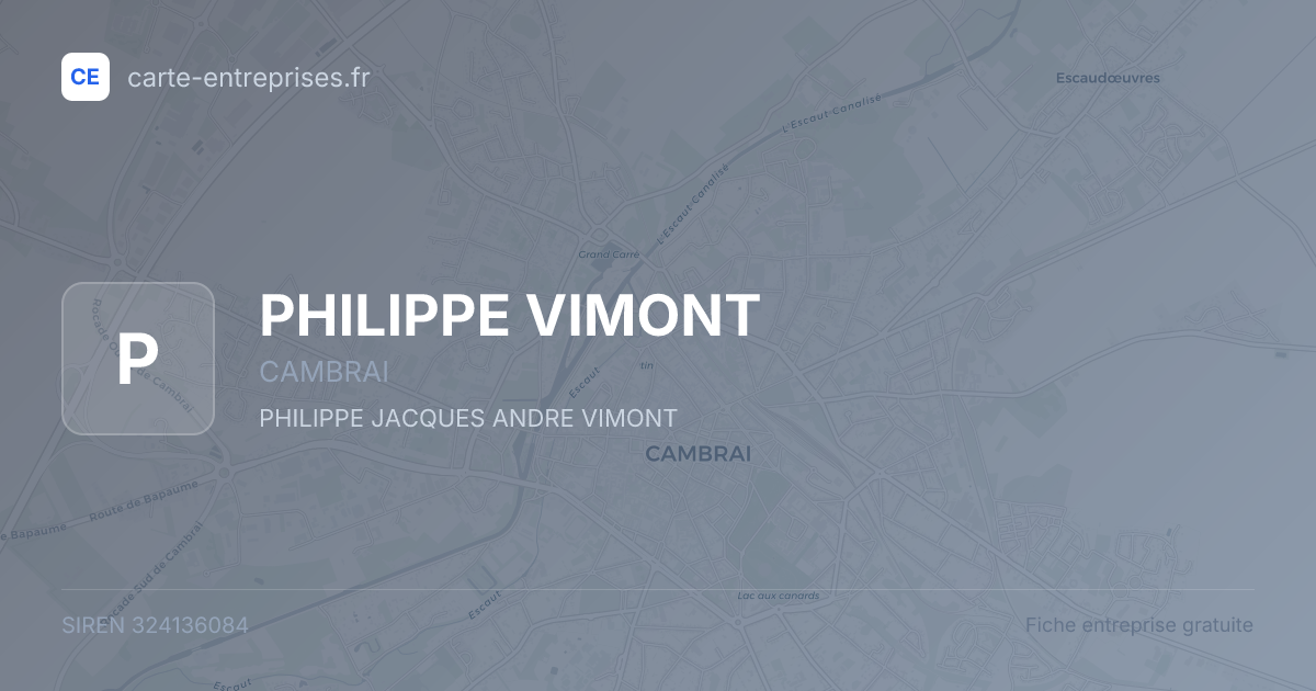 PHILIPPE VIMONT — 324136084 — fiche entreprise