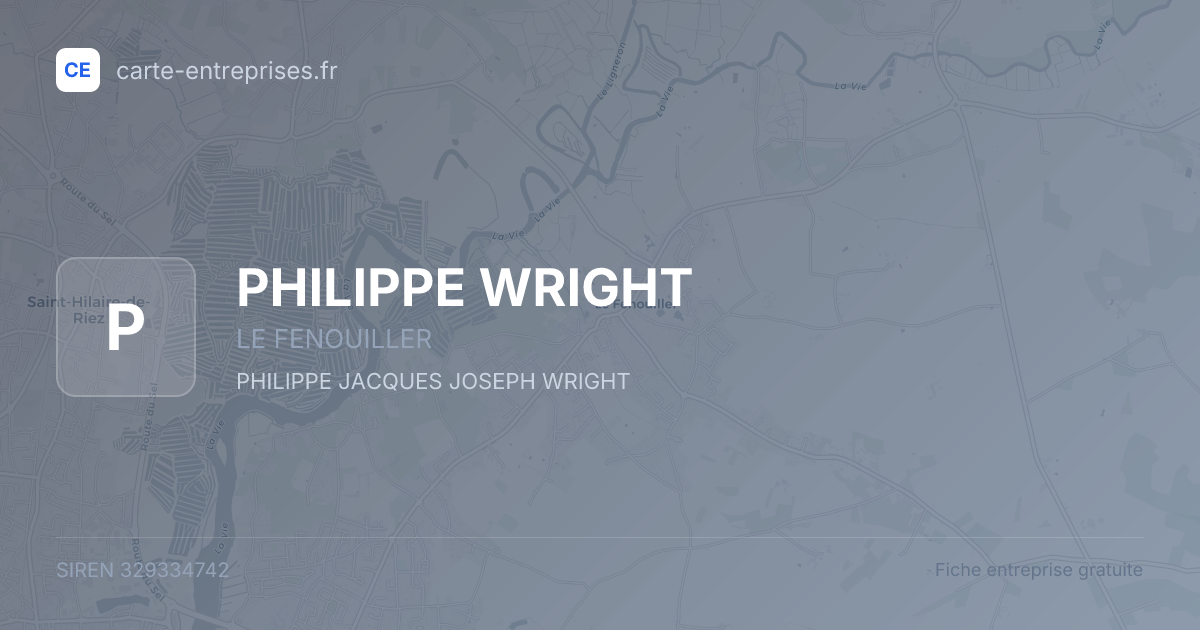 PHILIPPE WRIGHT — 329334742 — fiche entreprise