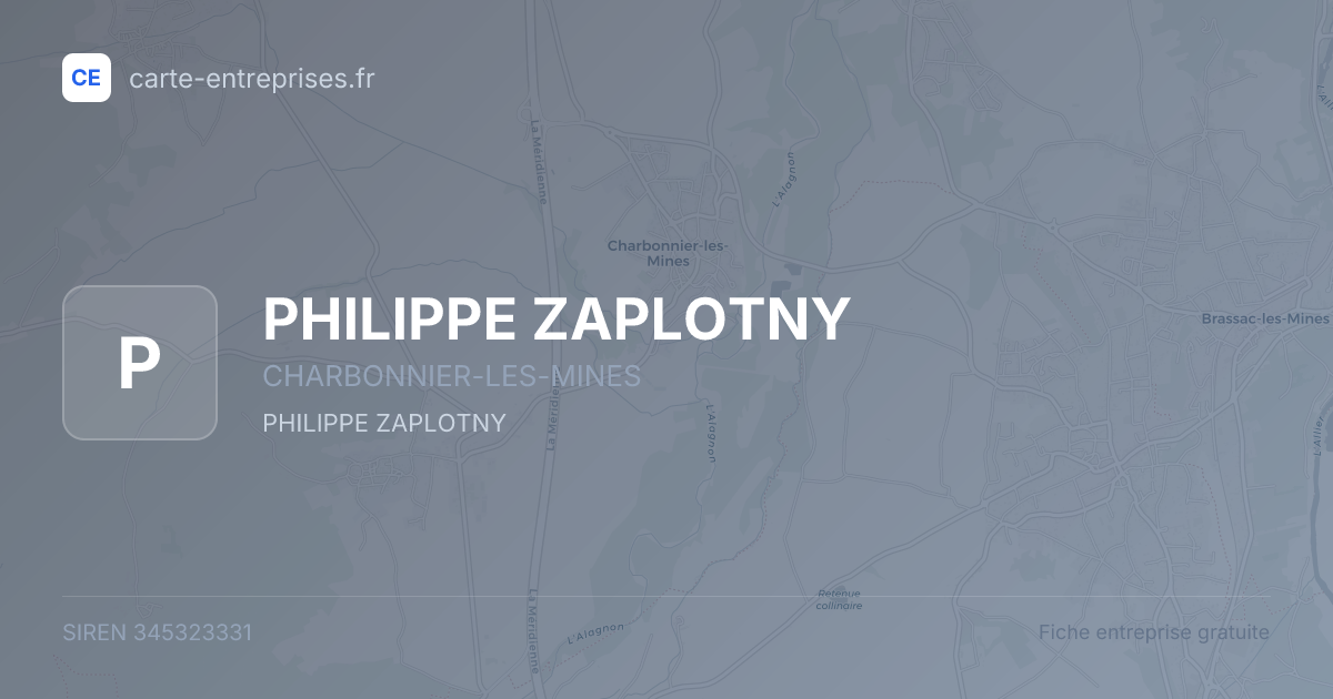 PHILIPPE ZAPLOTNY — 345323331 — fiche entreprise