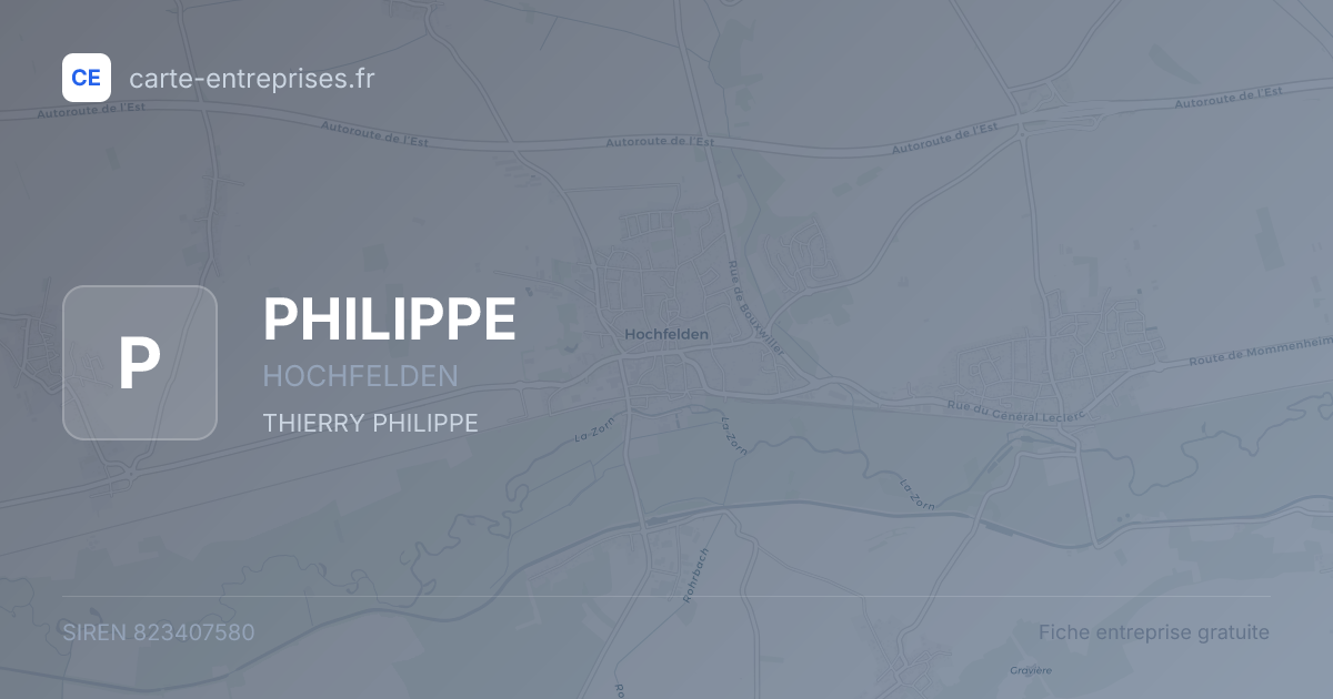 PHILIPPE — 823407580 — fiche entreprise