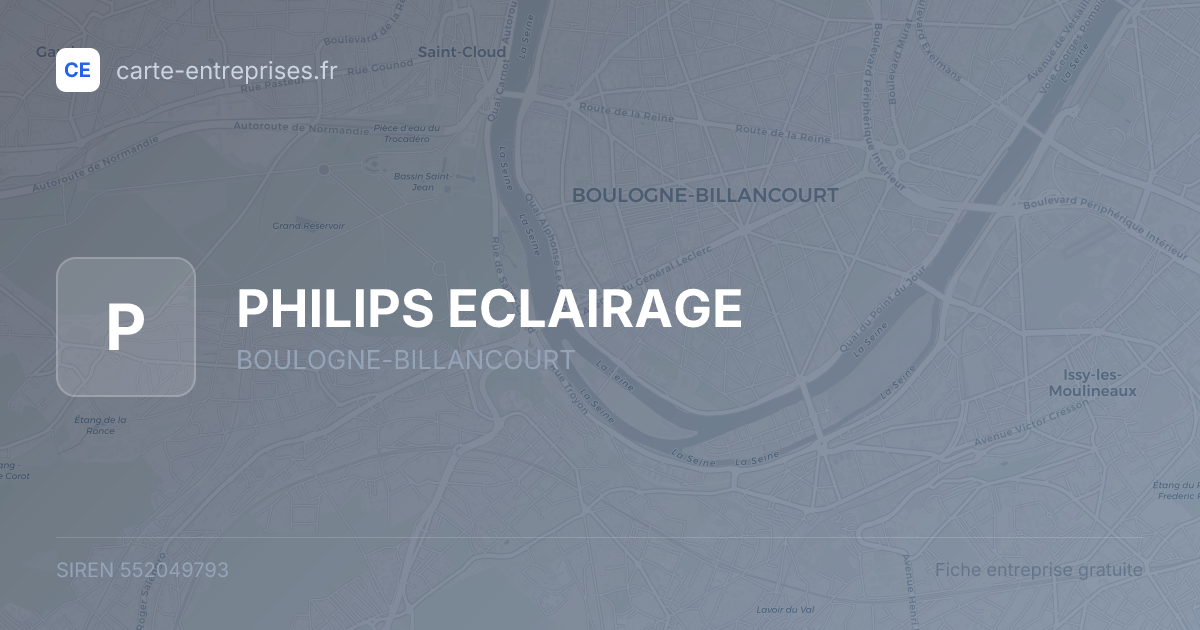 PHILIPS ECLAIRAGE — 552049793 — fiche entreprise
