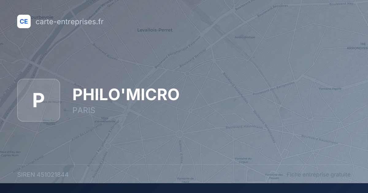 PHILO'MICRO — 451021844 — fiche entreprise