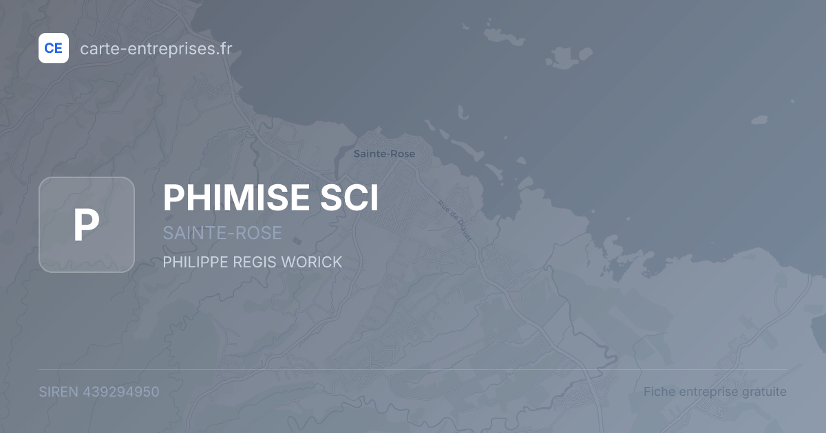 PHIMISE SCI — 439294950 — fiche entreprise