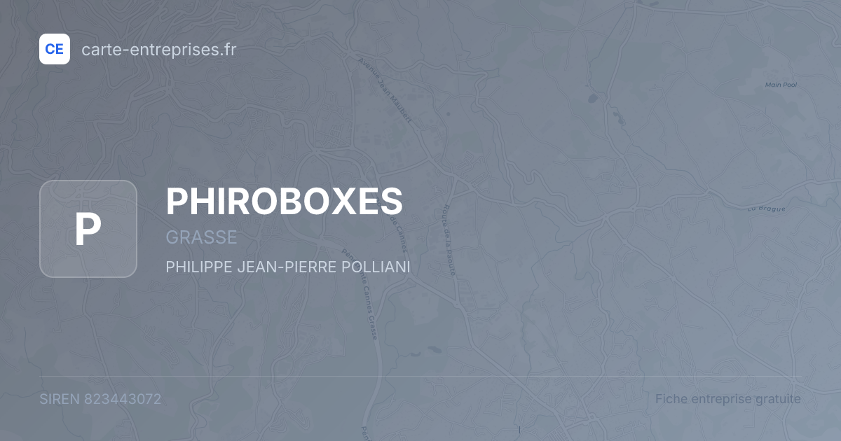 PHIROBOXES — 823443072 — fiche entreprise