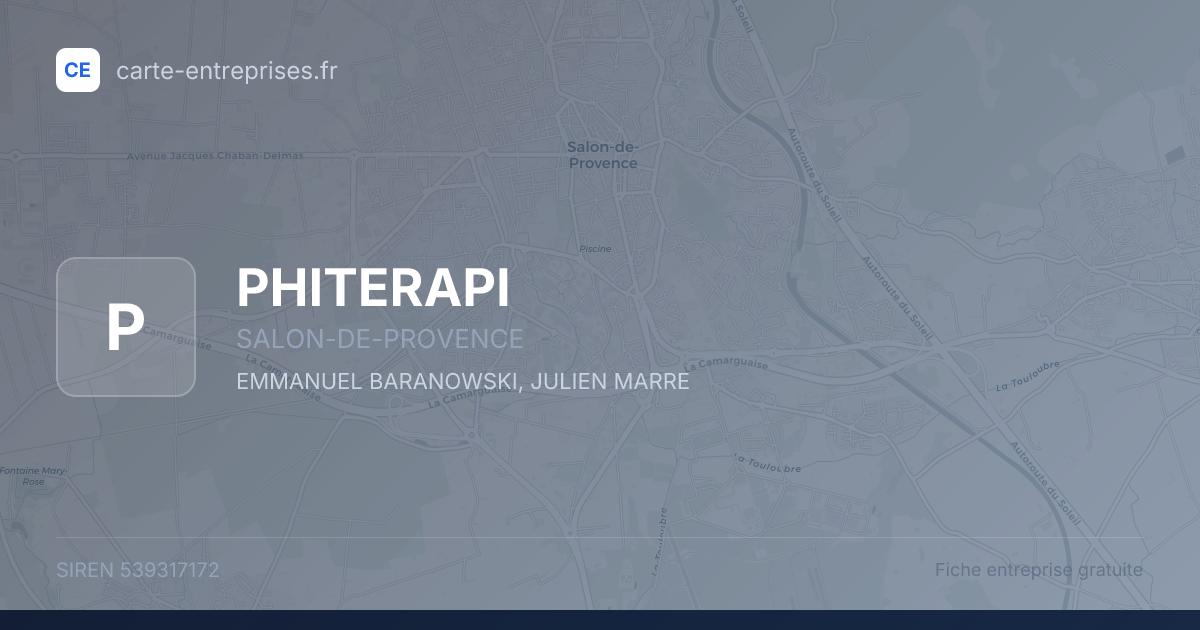 PHITERAPI — 539317172 — fiche entreprise