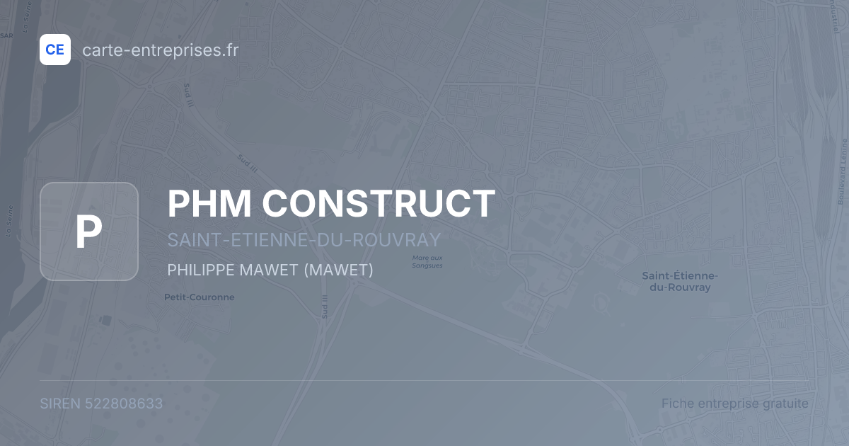 PHM CONSTRUCT — 522808633 — fiche entreprise