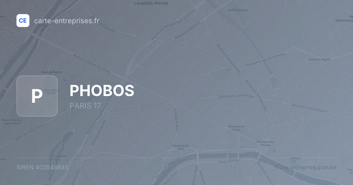 PHOBOS — 403548845 — fiche entreprise