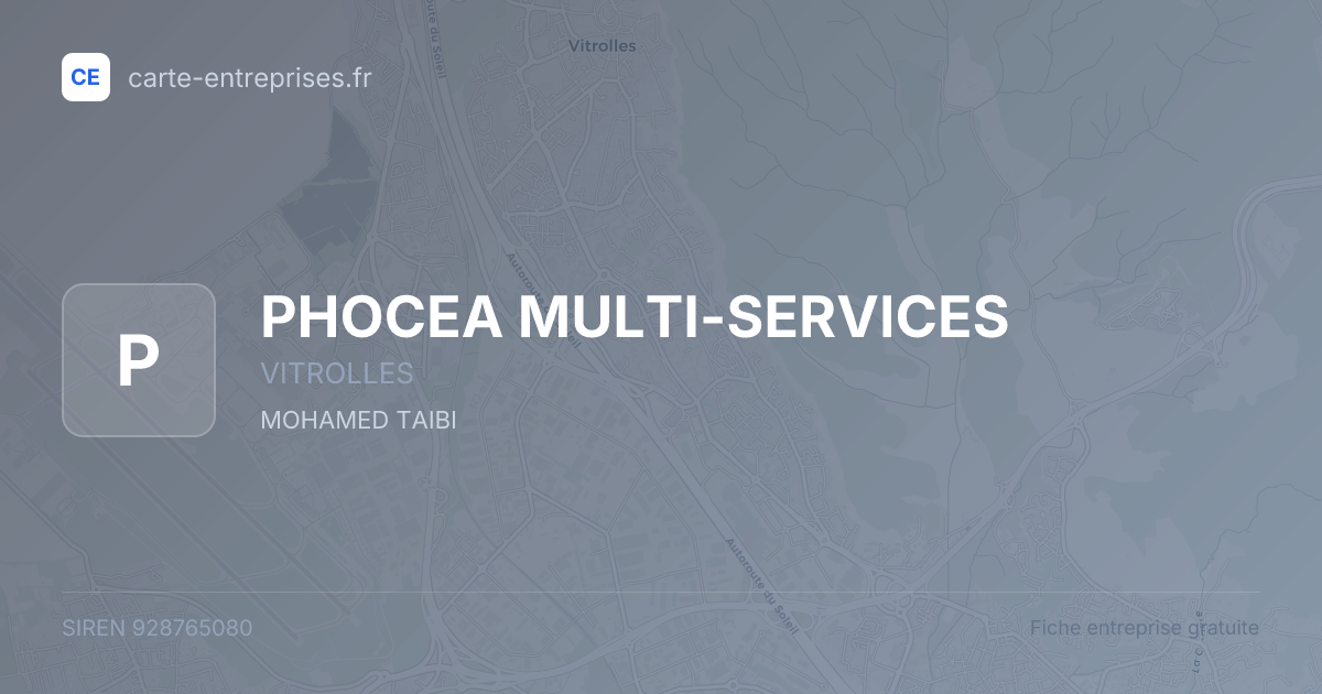 PHOCEA MULTI-SERVICES — 928765080 — fiche entreprise