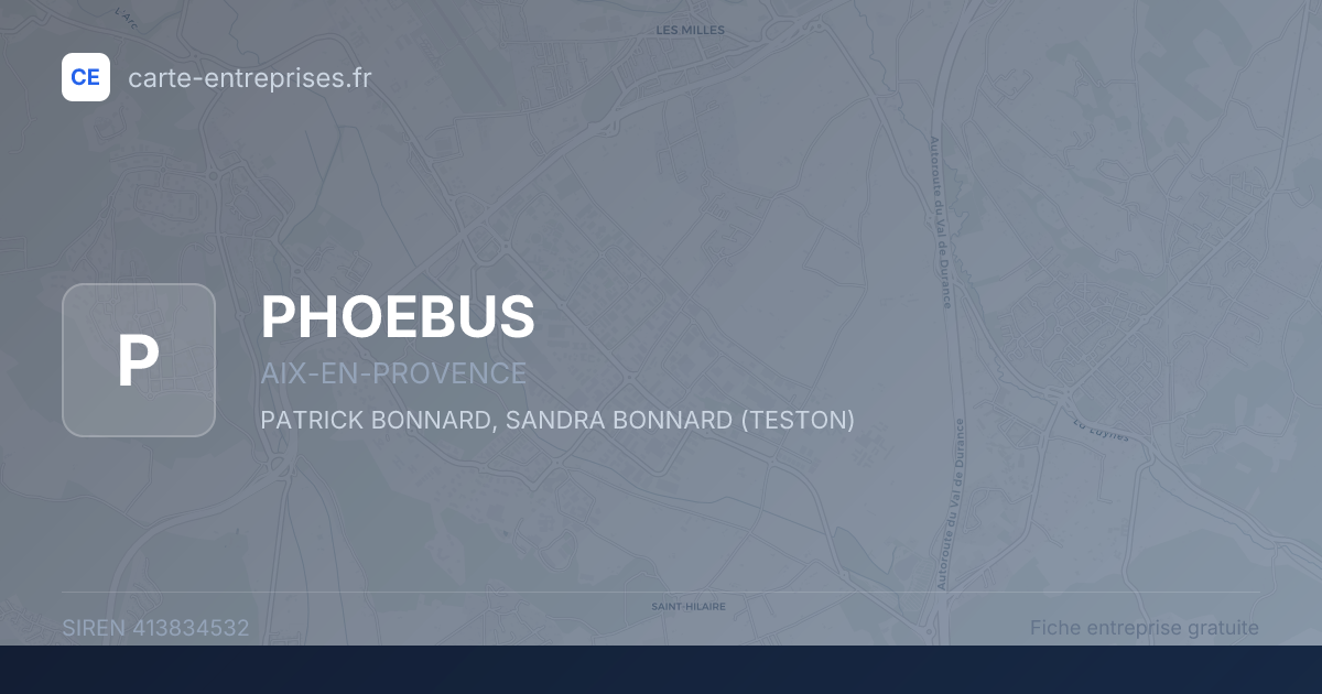 PHOEBUS — 413834532 — fiche entreprise
