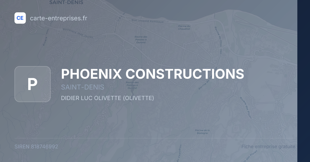 PHOENIX CONSTRUCTIONS — 818746992 — fiche entreprise