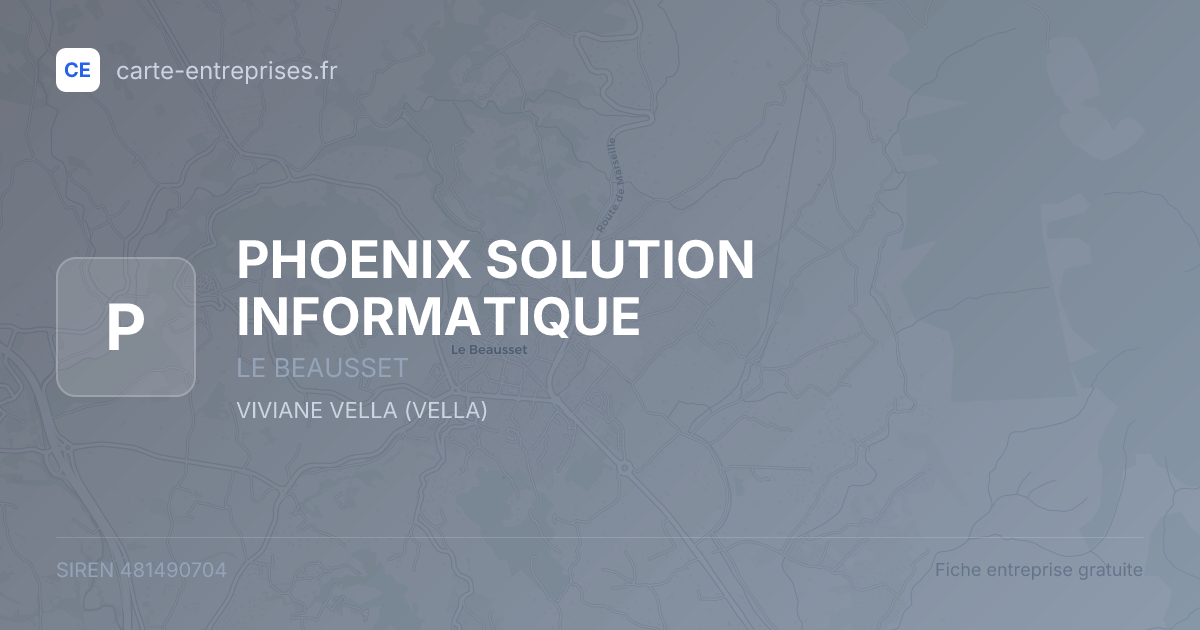 PHOENIX SOLUTION INFORMATIQUE — 481490704 — fiche entreprise