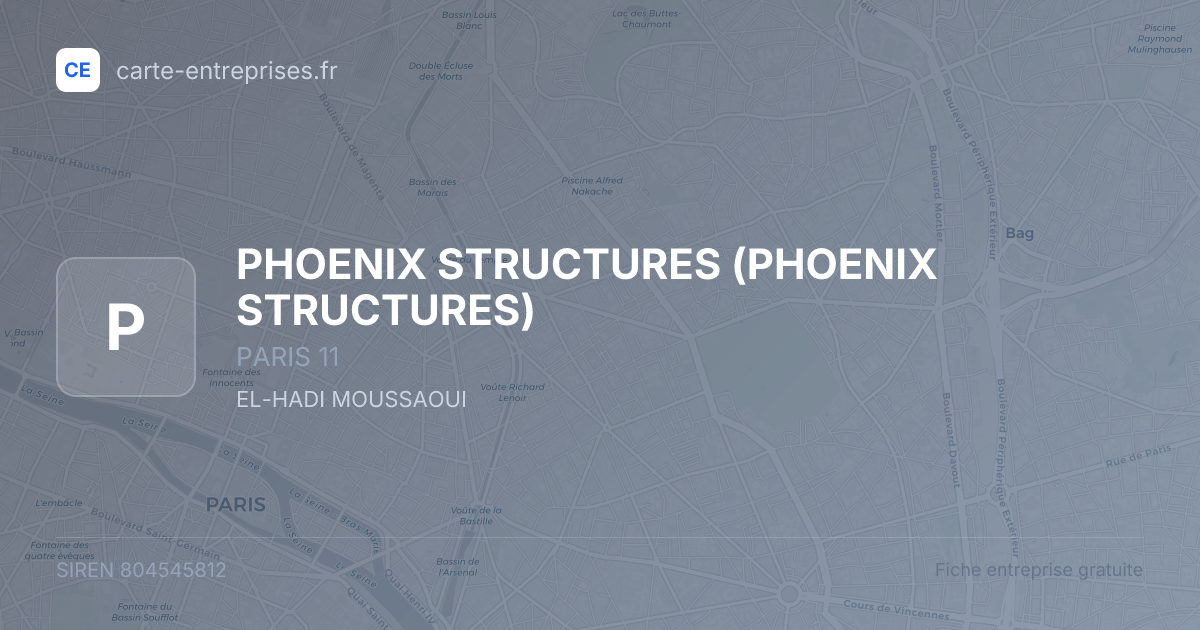 PHOENIX STRUCTURES — 804545812 — fiche entreprise