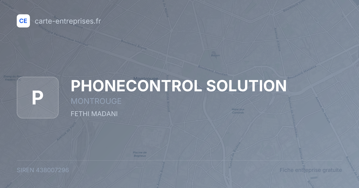 PHONECONTROL SOLUTION — 438007296 — fiche entreprise
