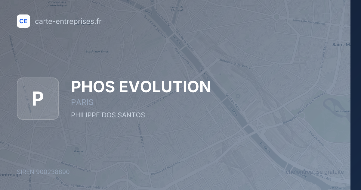 PHOS EVOLUTION — 900238890 — fiche entreprise