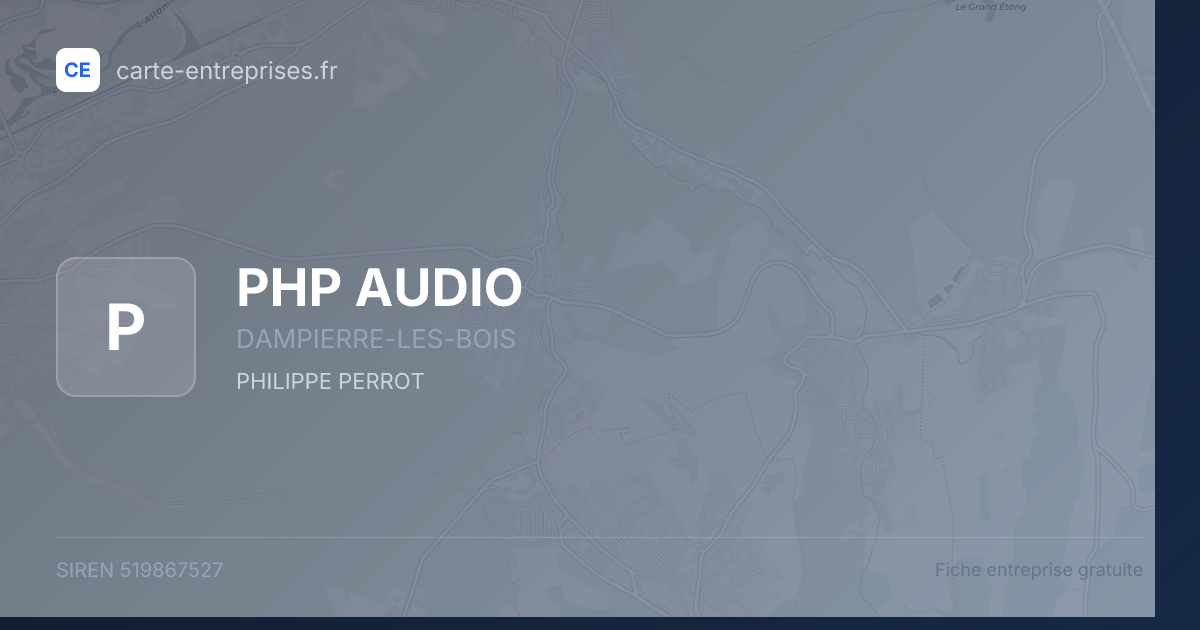PHP AUDIO — 519867527 — fiche entreprise