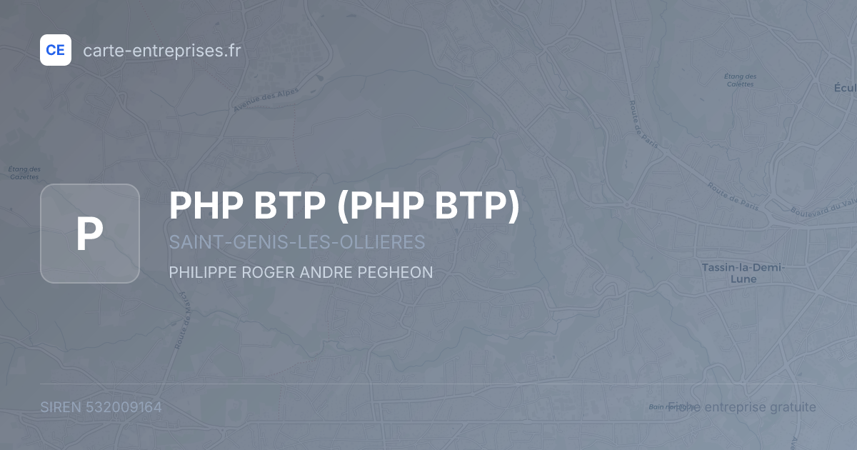 PHP BTP — 532009164 — fiche entreprise