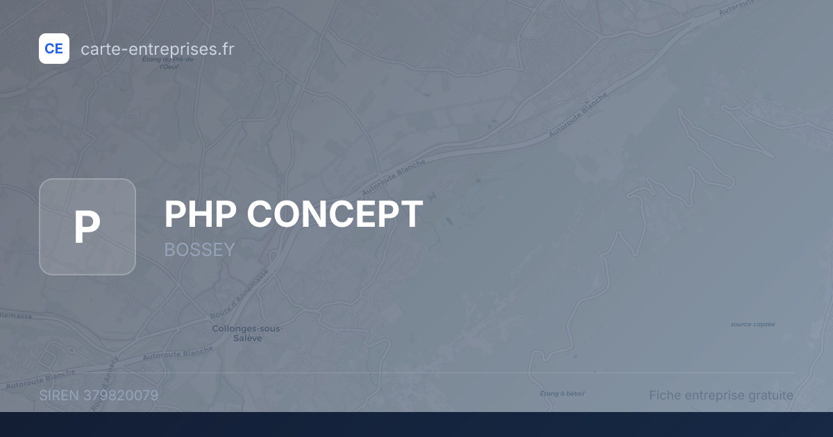 PHP CONCEPT — 379820079 — fiche entreprise