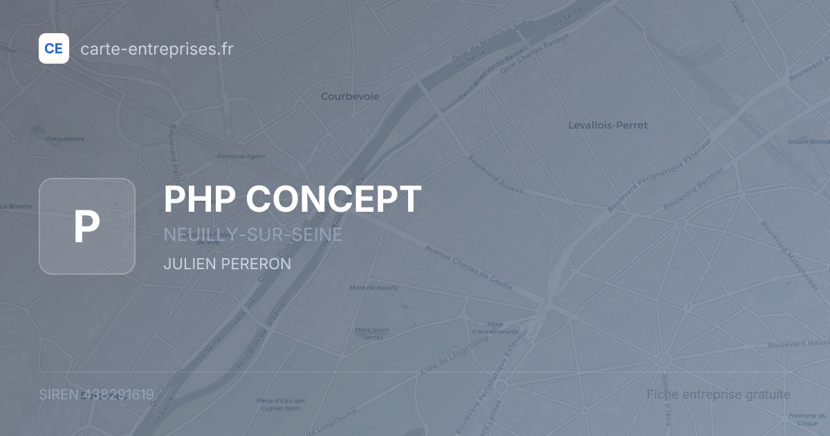 PHP CONCEPT — 438291619 — fiche entreprise