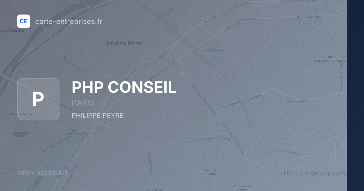 PHP CONSEIL — 982309171 — fiche entreprise