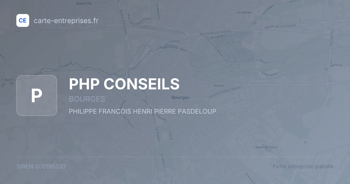 PHP CONSEILS — 808195333 — fiche entreprise