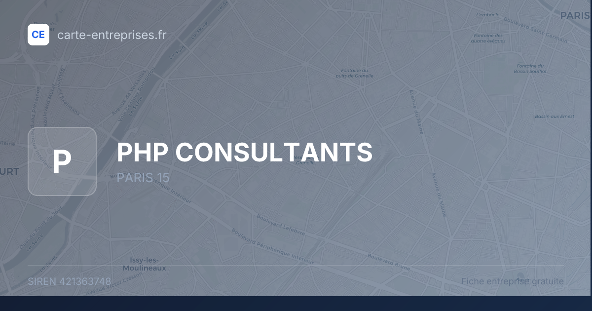 PHP CONSULTANTS — 421363748 — fiche entreprise