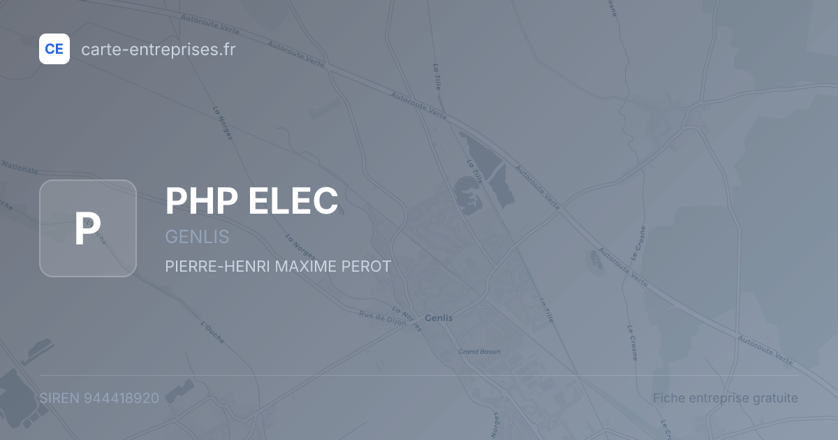 PHP ELEC — 944418920 — fiche entreprise