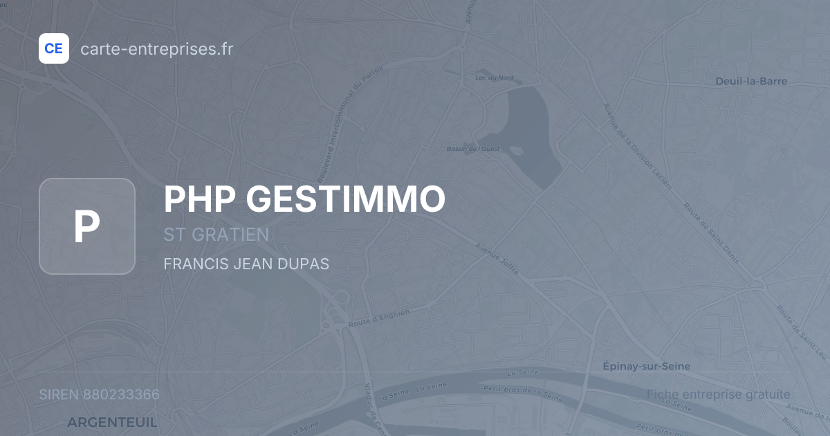 PHP GESTIMMO — 880233366 — fiche entreprise