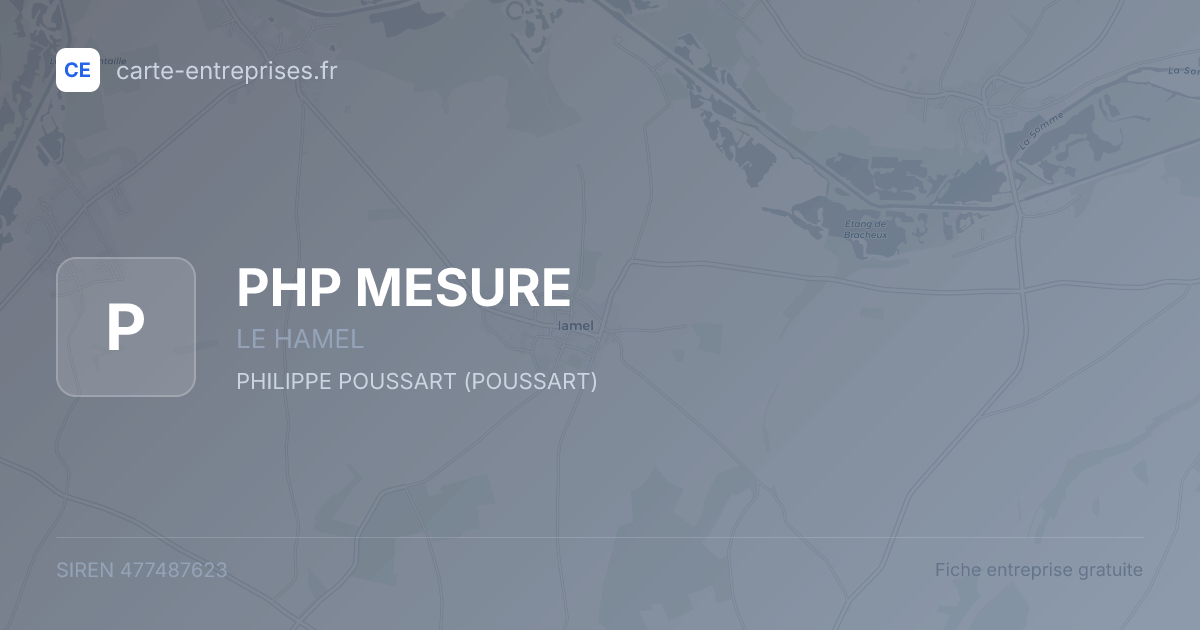 PHP MESURE — 477487623 — fiche entreprise