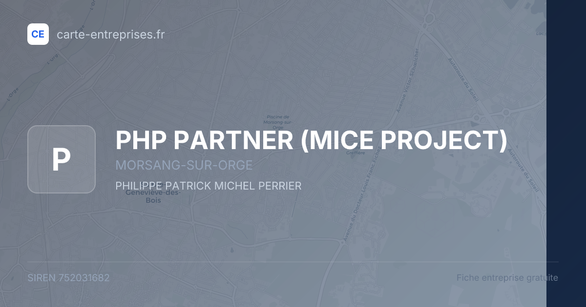 PHP PARTNER (MICE PROJECT) — 752031682 — fiche entreprise