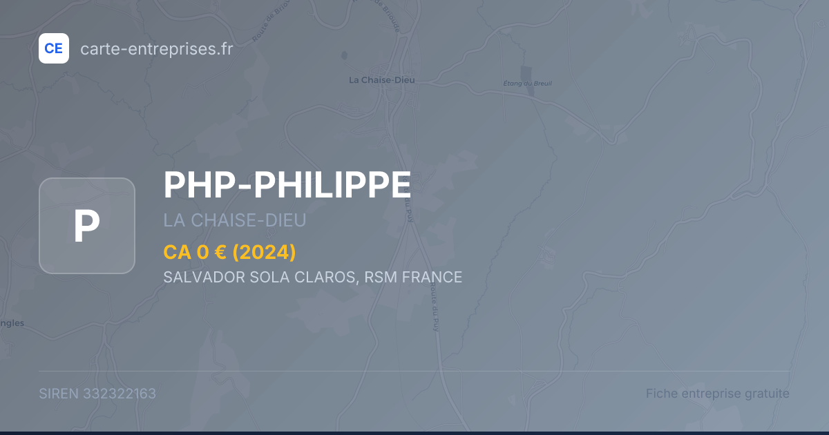 PHP-PHILIPPE — 332322163 — fiche entreprise