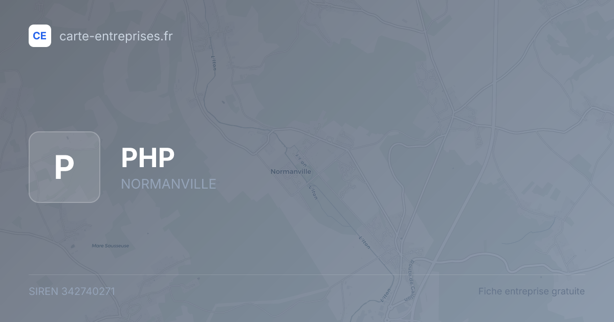 PHP — 342740271 — fiche entreprise