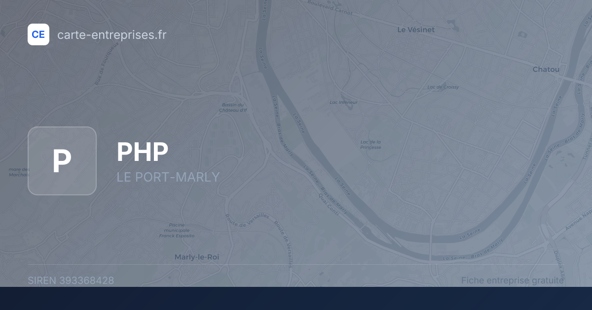 PHP — 393368428 — fiche entreprise