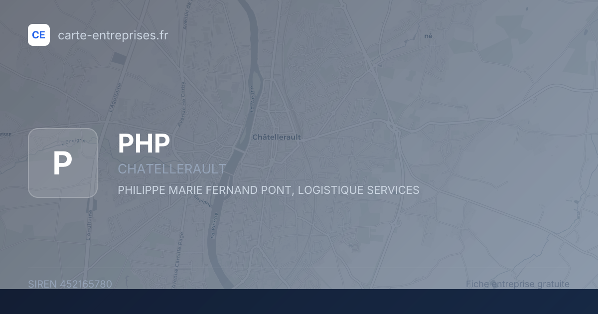 PHP — 452165780 — fiche entreprise
