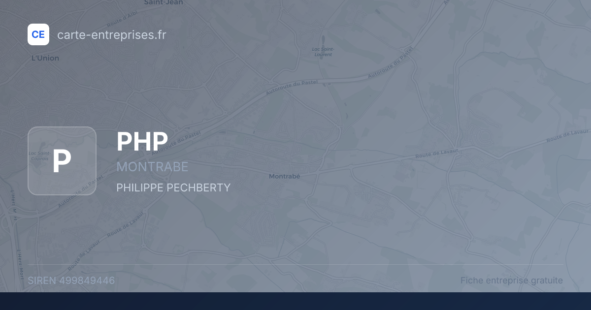 PHP — 499849446 — fiche entreprise