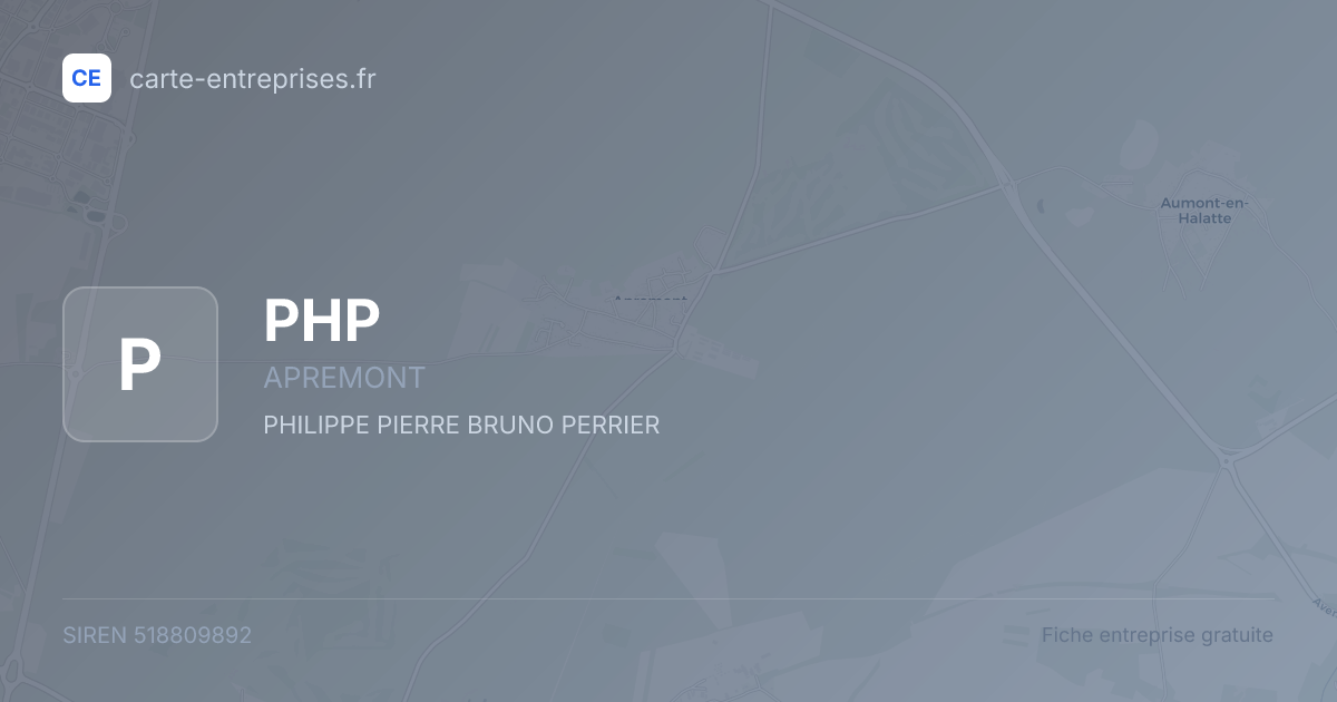 PHP — 518809892 — fiche entreprise