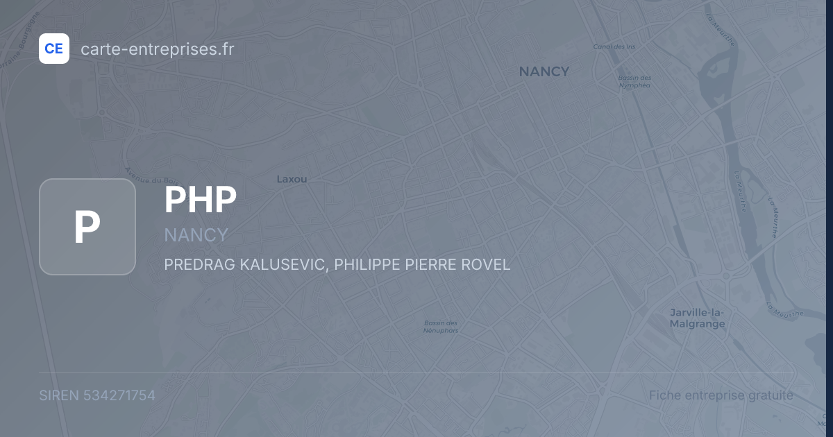 PHP — 534271754 — fiche entreprise