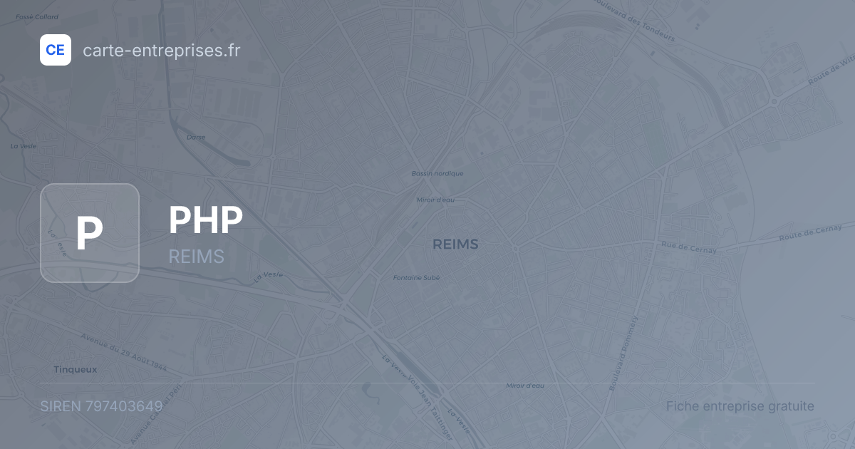 PHP — 797403649 — fiche entreprise