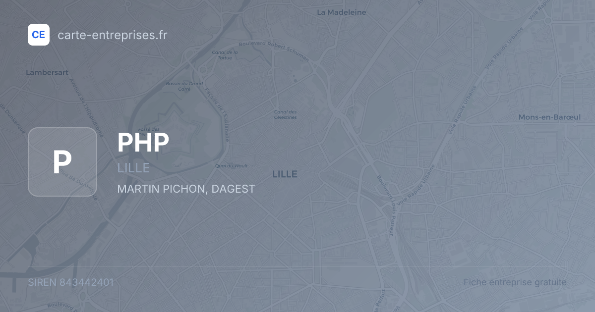 PHP — 843442401 — fiche entreprise