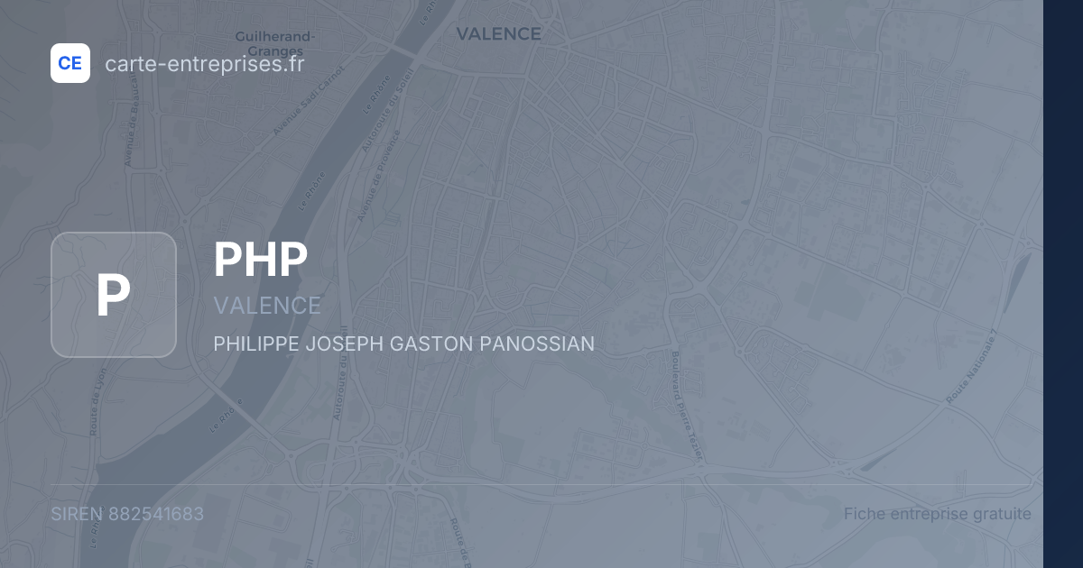 PHP — 882541683 — fiche entreprise