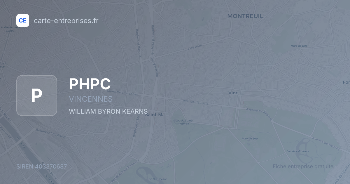 PHPC — 403370687 — fiche entreprise